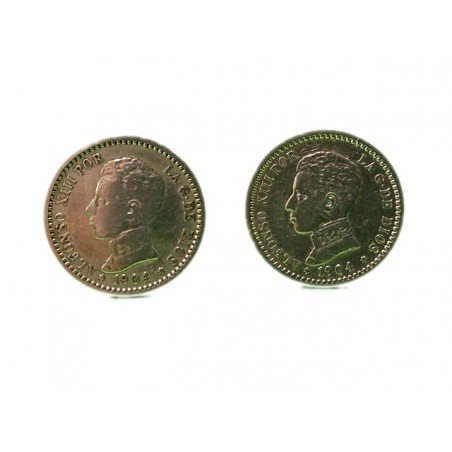 Gemelos Monedas españolas de Alfonso XII