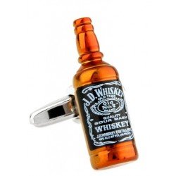 Gemelos con forma de botella de whiskey