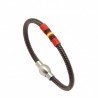 Pulsera nautica fortune marrón - rojo