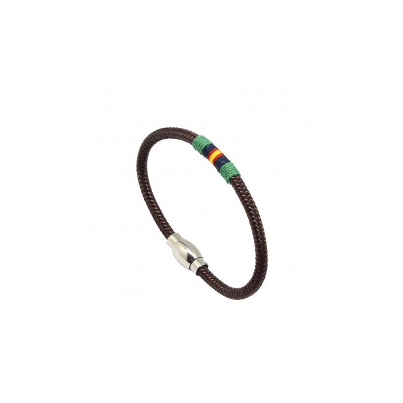 Pulsera nautica fortune marrón-verde 19-20 cm.