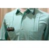 Camisa cubana - Guayabera - color verde aguaazulón