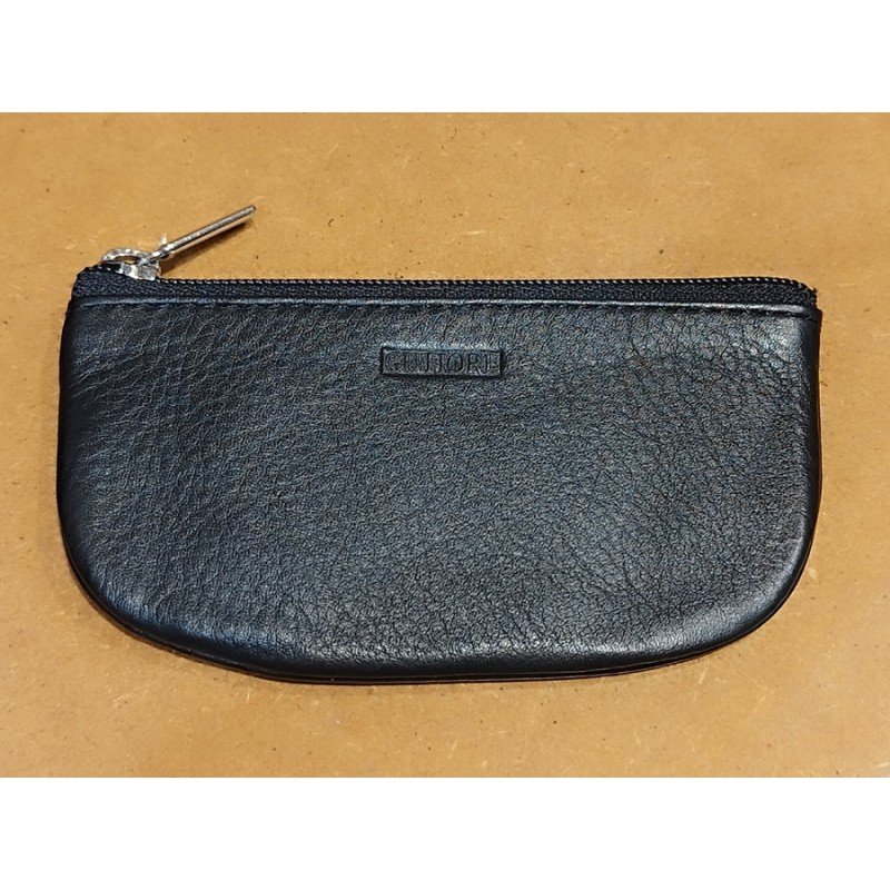 Monedero llavero rectangular de piel