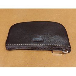Monedero llavero rectangular de piel