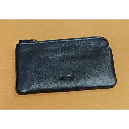 Monedero llavero rectangular de piel