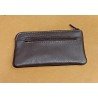 Monedero llavero rectangular de piel