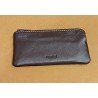 Monedero llavero rectangular de piel