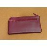 Monedero llavero rectangular de piel
