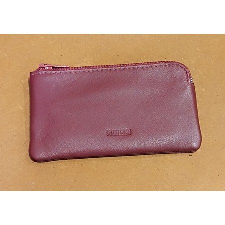 Monedero llavero rectangular de piel