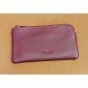 Monedero llavero rectangular de piel
